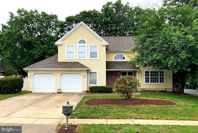 52 Jonquil Way, Sicklerville, NJ 08081 - traditional-style house with concrete driveway, a front yard, and roof with shingles