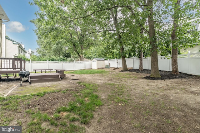 52 Jonquil Way, Sicklerville, NJ 08081 - fenced backyard featuring a shed and a wooden deck