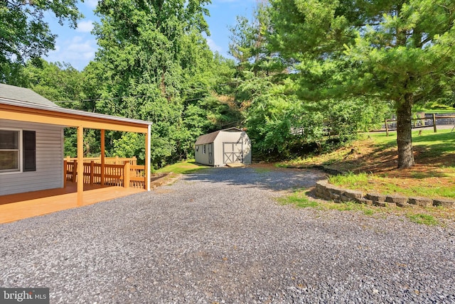 516 Wealthy Rd, Linden, VA 22642 - view of yard with a storage shed and a wooden deck