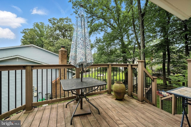 8823 Newport Ct, Springfield, VA 22153 - wooden terrace with outdoor dining area