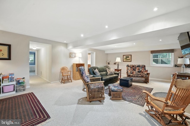 8823 Newport Ct, Springfield, VA 22153 - living area featuring carpet and recessed lighting