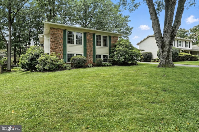 8823 Newport Ct, Springfield, VA 22153 - view of front facade with brick siding and a front lawn