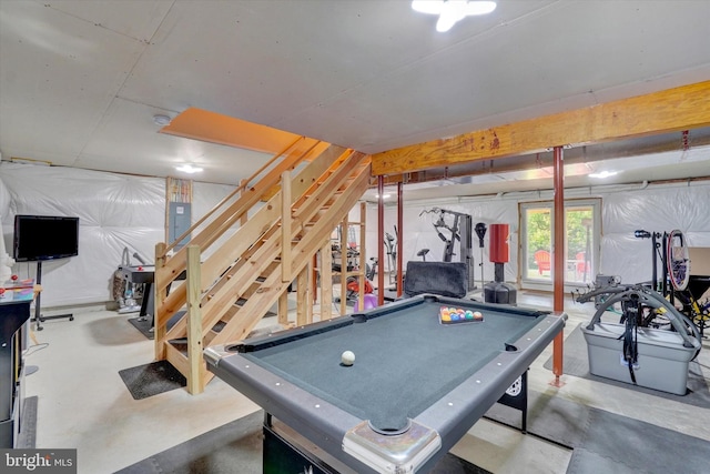 1765 Ivy Pump Ln, York, PA 17408 - playroom featuring concrete floors and billiards