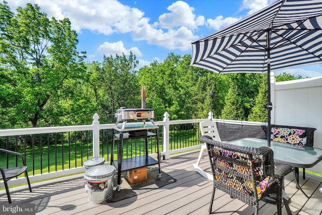 1765 Ivy Pump Ln, York, PA 17408 - wooden deck featuring a yard and outdoor dining space