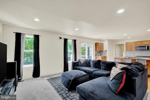 1765 Ivy Pump Ln, York, PA 17408 - living room featuring healthy amount of natural light, recessed lighting, and light carpet