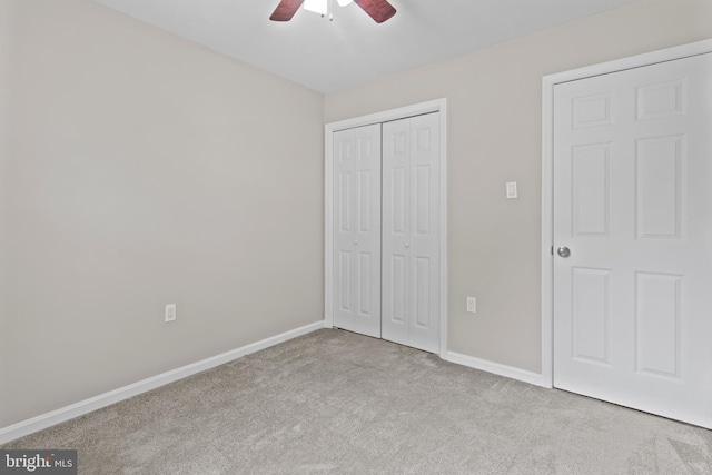 6104 9th St, Chesapeake Beach, MD 20732 - unfurnished bedroom with carpet floors, a closet, and a ceiling fan