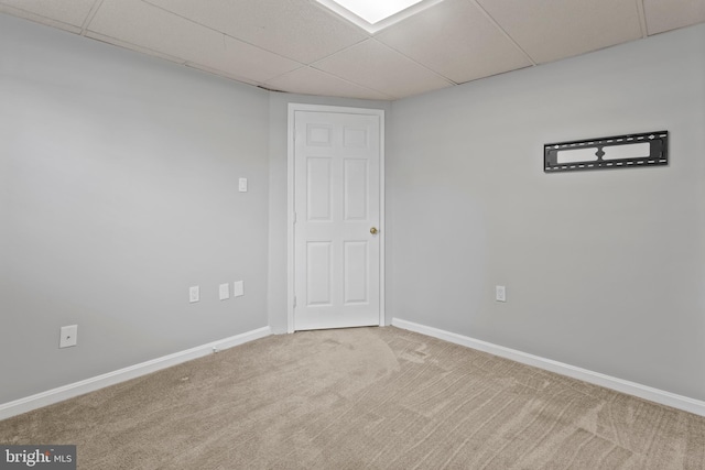 6104 9th St, Chesapeake Beach, MD 20732 - carpeted spare room with baseboards and a drop ceiling