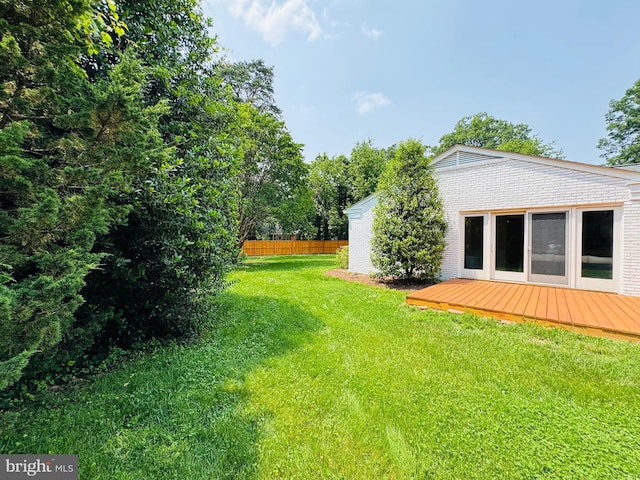 5933 Westridge Ct, Alexandria, VA 22310 - view of yard with a deck