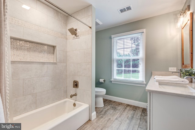 872 The Old Station Ct, Woodbine, MD 21797 - full bath featuring vanity, wood finished floors, and shower / bath combination