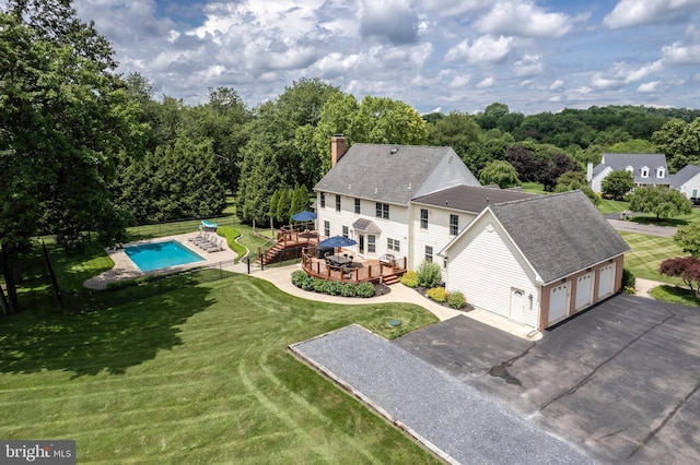 872 The Old Station Ct, Woodbine, MD 21797 - aerial view of property and surrounding area with a pool area
