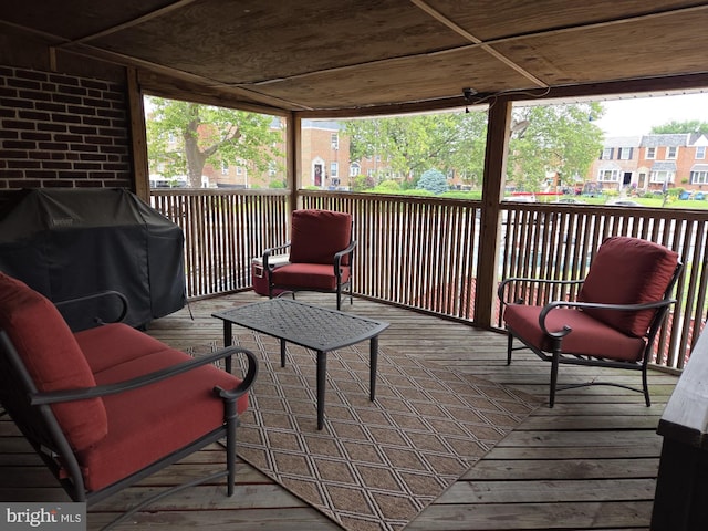 6132 Charles St, Philadelphia, PA 19135 - view of patio / terrace with grilling area and a wooden deck