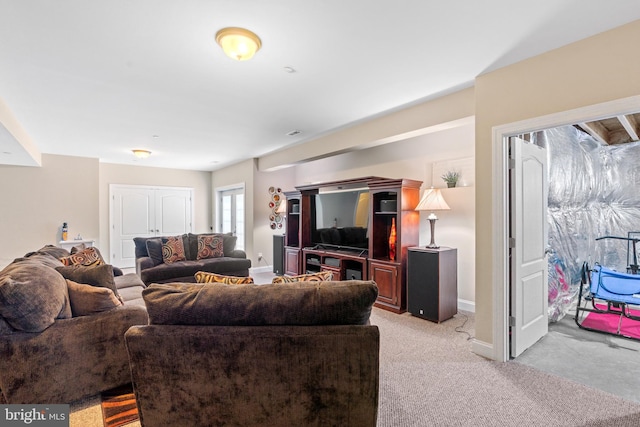 4479 Coachmans Path Ct, Waldorf, MD 20601 - living room featuring light carpet and baseboards