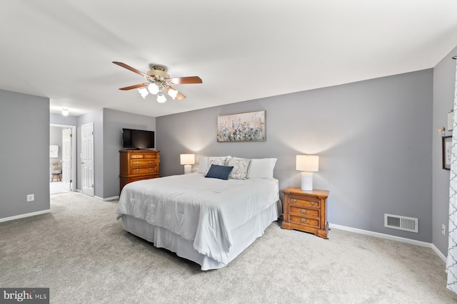 114 Ketterer Ct, Lawrence, NJ 08648 - bedroom with carpet flooring, a closet, a ceiling fan, and connected bathroom