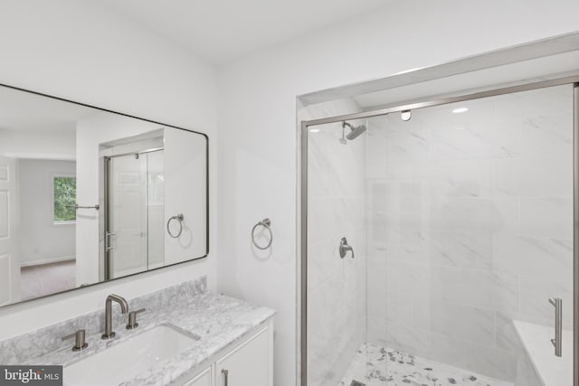 6612 Jacks Ct, Mount Airy, MD 21771 - full bath with a stall shower and vanity