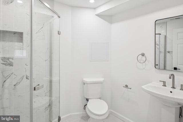 6612 Jacks Ct, Mount Airy, MD 21771 - full bathroom featuring a marble finish shower and recessed lighting