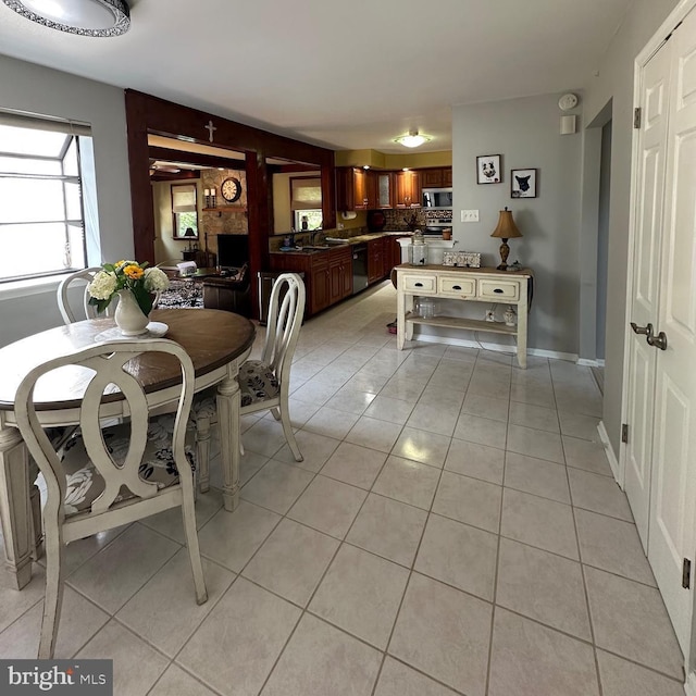 82 Blue Fox Ln, Richboro, PA 18954 - dining space featuring light tile patterned flooring