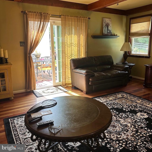 82 Blue Fox Ln, Richboro, PA 18954 - living area featuring wood finished floors and baseboards