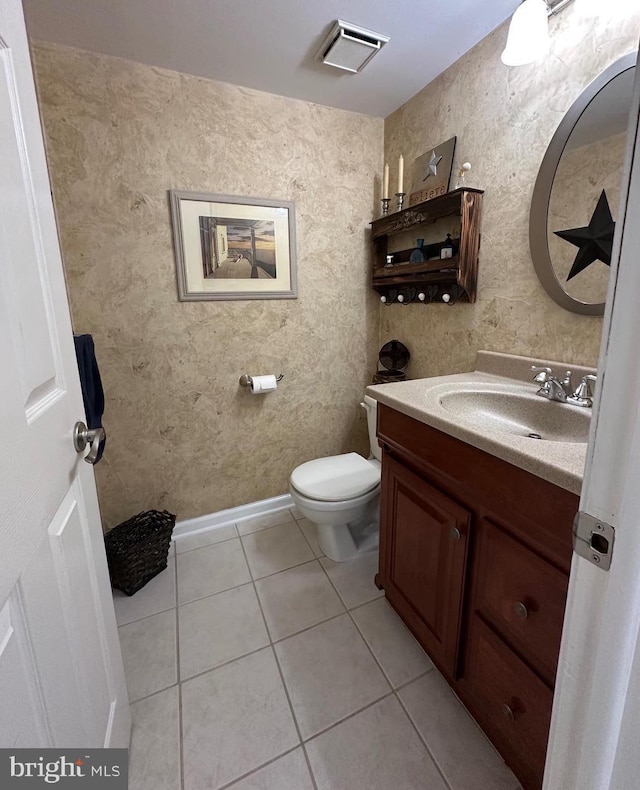82 Blue Fox Ln, Richboro, PA 18954 - half bathroom with vanity and tile patterned flooring