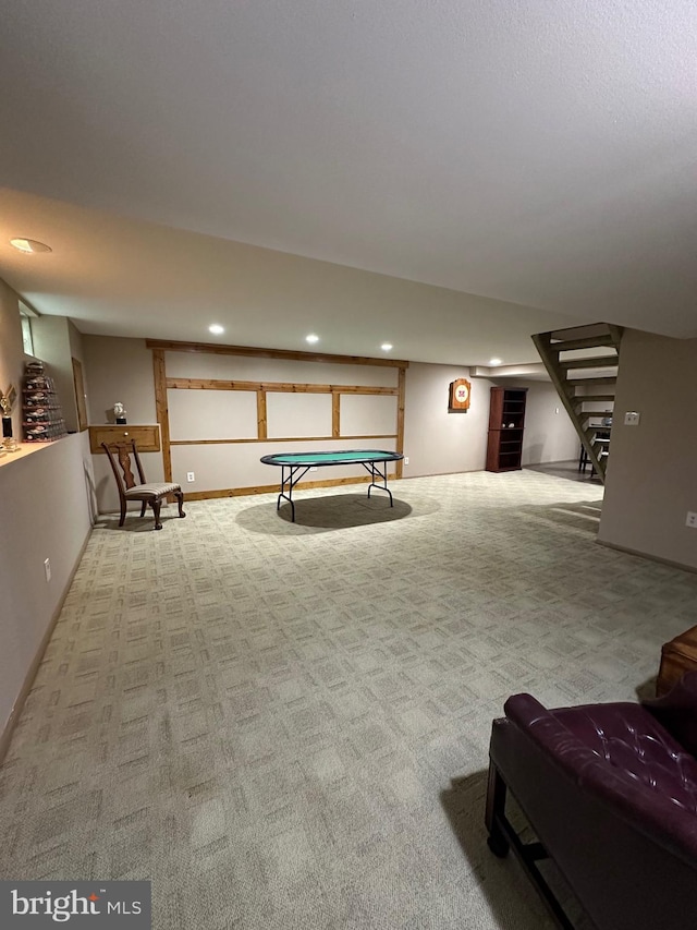 82 Blue Fox Ln, Richboro, PA 18954 - recreation room featuring carpet and recessed lighting
