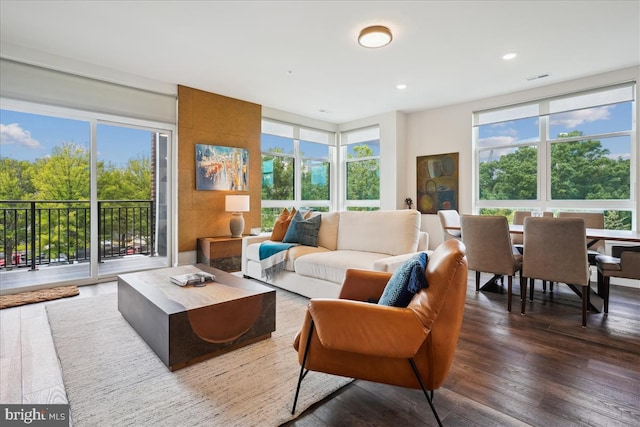 1761 Old Meadow Rd Unit 412, Mclean, VA 22102 - living room featuring dark wood-style flooring