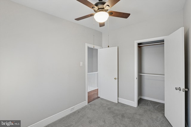 3121 Edgemont St, Philadelphia, PA 19134 - unfurnished bedroom with carpet flooring, a closet, and ceiling fan
