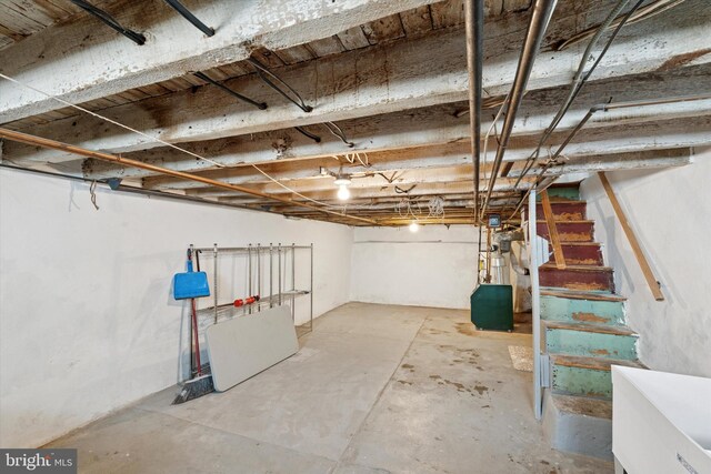 3121 Edgemont St, Philadelphia, PA 19134 - unfinished below grade area featuring stairway