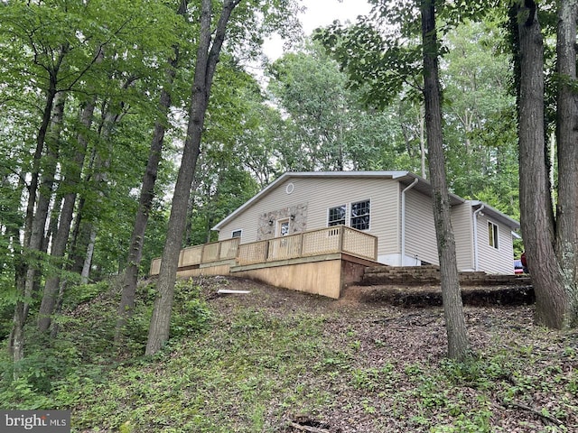 14412 Old Hancock Rd NE, Cumberland, MD 21502 - back of property featuring a deck