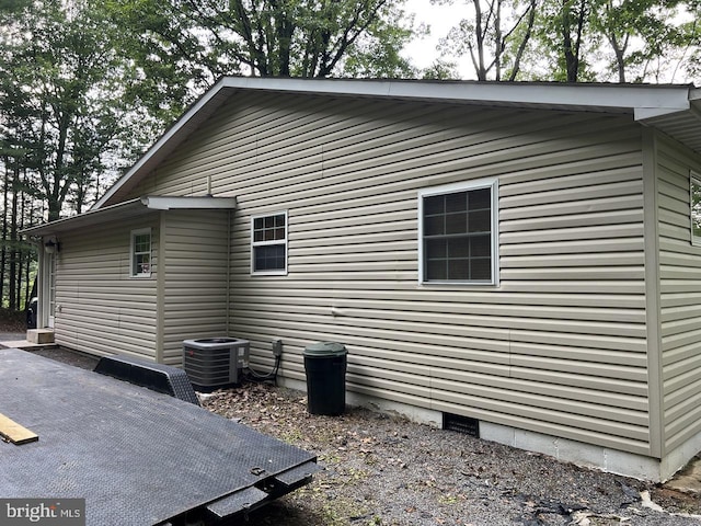 14412 Old Hancock Rd NE, Cumberland, MD 21502 - view of property exterior featuring a central AC unit and crawl space