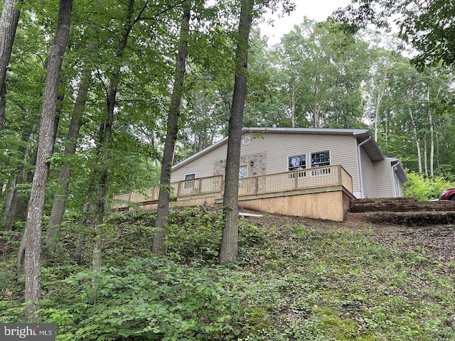 14412 Old Hancock Rd NE, Cumberland, MD 21502 - back of property featuring a wooden deck