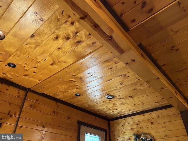 14412 Old Hancock Rd NE, Cumberland, MD 21502 - detailed view of wooden ceiling and wood walls