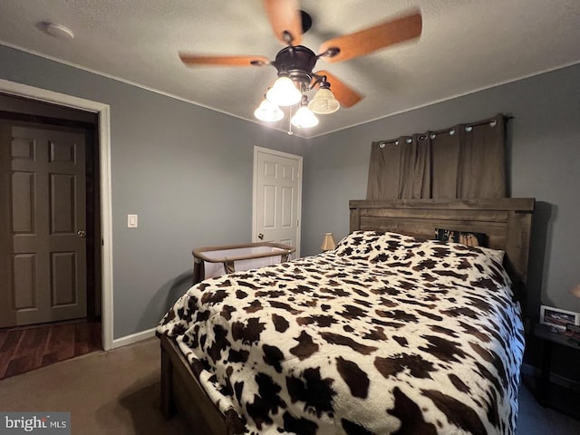 14412 Old Hancock Rd NE, Cumberland, MD 21502 - carpeted bedroom with ceiling fan and ornamental molding