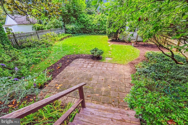 4420 Brandywine St NW, Washington, DC 20016 - fenced backyard featuring a patio area