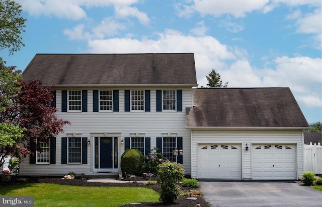 2125 Chatham Way, Harrisburg, PA 17110 - colonial inspired home with a garage, driveway, and a shingled roof