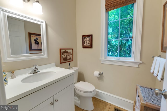 650 S Warren Ave, Malvern, PA 19355 - half bath featuring tile patterned flooring, vanity, and healthy amount of natural light