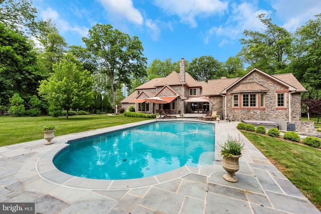 650 S Warren Ave, Malvern, PA 19355 - swimming pool featuring a patio area and a yard