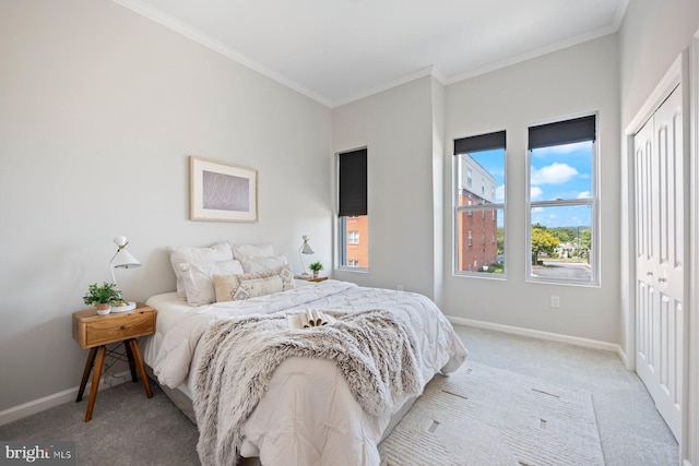 19 N Smallwood St, Baltimore, MD 21223 - bedroom with light carpet and crown molding
