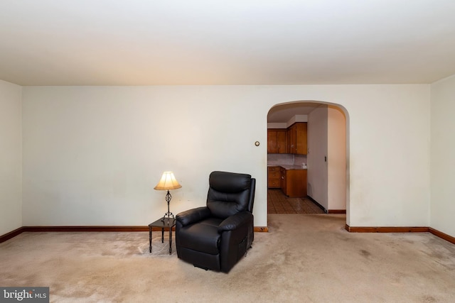 66 W Walnut Rd, Vineland, NJ 08360 - living area featuring arched walkways and carpet
