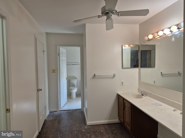 13209 Marthas Choice Cir, Bowie, MD 20720 - full bathroom featuring wood finished floors, vanity, and a ceiling fan