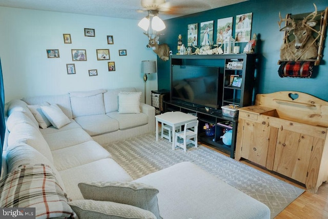 3483 Messersmith Rd, York, PA 17408 - living area with ceiling fan and wood finished floors