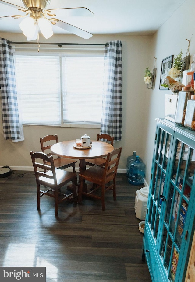 3483 Messersmith Rd, York, PA 17408 - dining space featuring dark wood-style flooring and a ceiling fan