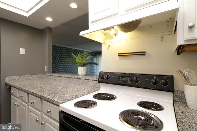 804 Stratford Dr Unit 11, State College, PA 16801 - kitchen with range with electric cooktop, light countertops, white cabinetry, and recessed lighting