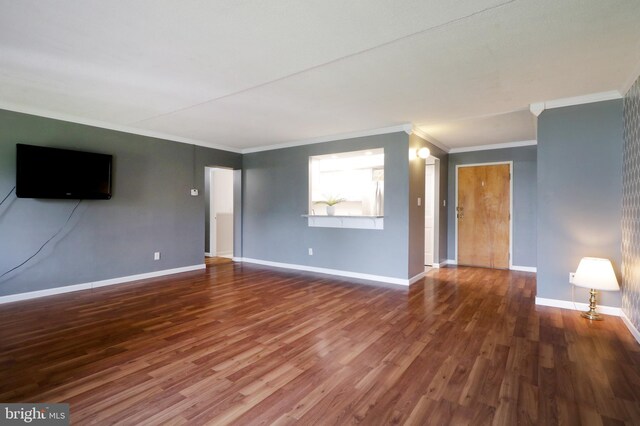 804 Stratford Dr Unit 11, State College, PA 16801 - unfurnished living room featuring wood finished floors and ornamental molding