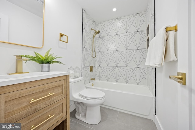 1232 S Bucknell St, Philadelphia, PA 19146 - bathroom with vanity, tile patterned floors, and shower / washtub combination