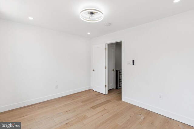 1232 S Bucknell St, Philadelphia, PA 19146 - spare room with light wood-style flooring, recessed lighting, and a smoke detector