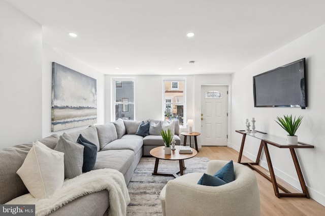 1232 S Bucknell St, Philadelphia, PA 19146 - living area with light wood finished floors and recessed lighting