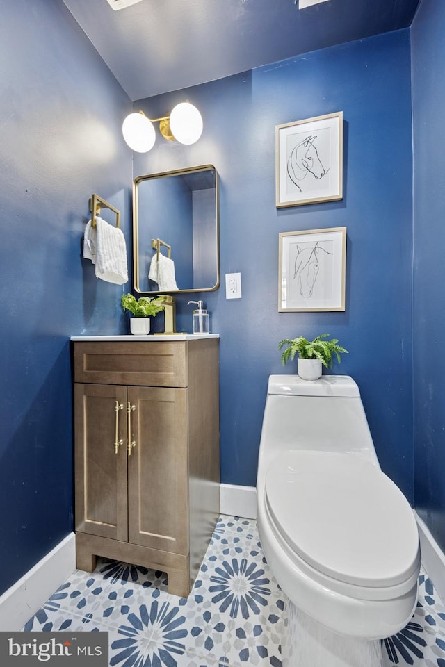 1232 S Bucknell St, Philadelphia, PA 19146 - bathroom with vanity and tile patterned flooring