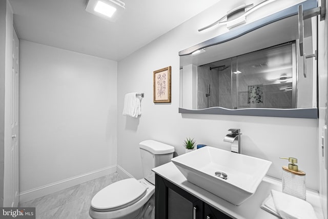 9017 Marcella Ave, Randallstown, MD 21133 - bathroom with vanity, a tile shower, and marble look tiles