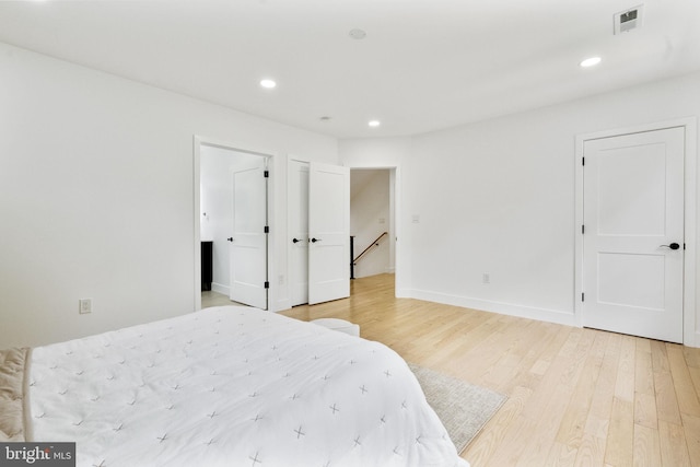 7214 16th Ave, Takoma Park, MD 20912 - bedroom with light wood-style flooring and recessed lighting