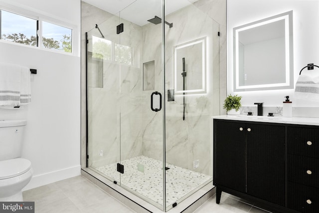 7214 16th Ave, Takoma Park, MD 20912 - full bath with vanity and a marble finish shower