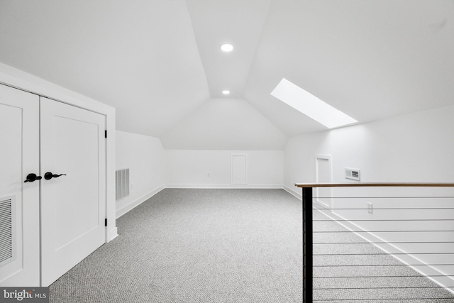 7214 16th Ave, Takoma Park, MD 20912 - bonus room with recessed lighting, lofted ceiling, a skylight, and carpet floors